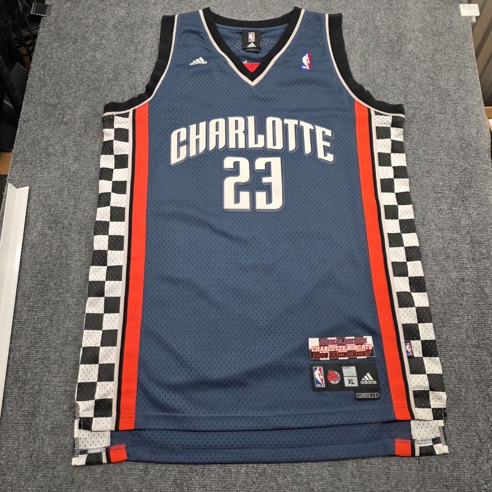 Adidas Charlotte Bobcats 2008 Racing Night Jersey XL +2 Richardson 23 NBA Blue